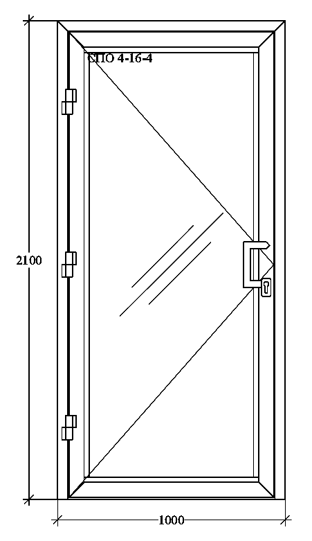 Дверь пвх схема